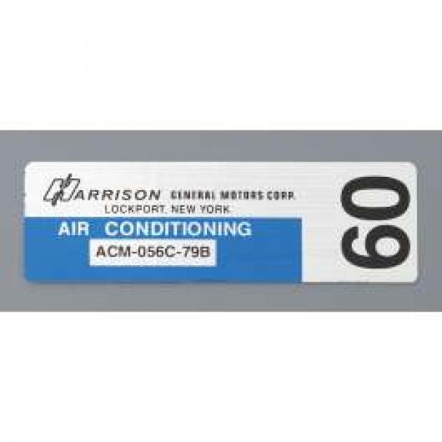 Harrison Radiator Sticker Camaro Air Conditioning Evaporator Box Decal, Harrison, 1979 | Muscle ...