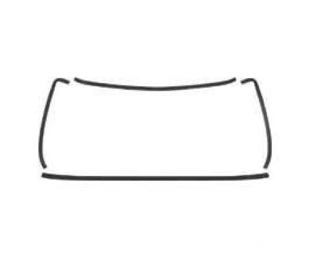 Camaro Rear Glass Moldings, Black, 1976-1981