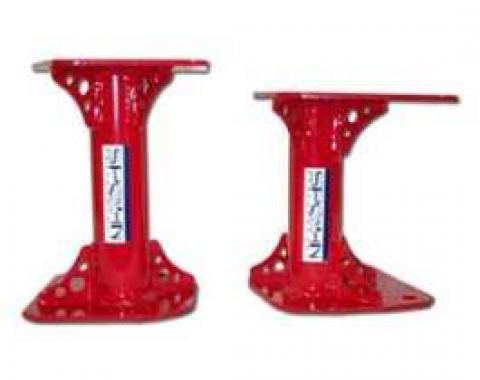 Camaro Solid Motor Mounts, Red, Tubular, 1998-2002