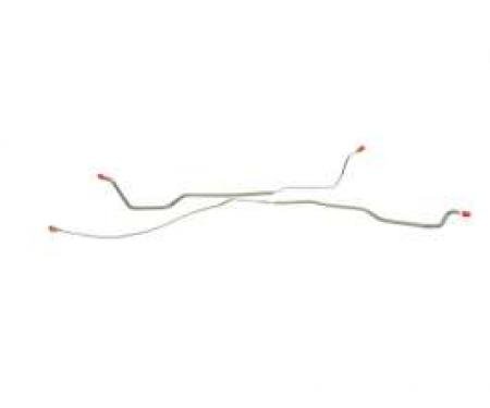 Camaro Brake Line Set, Rear Axle, Stainless Steel, Multi-Leaf Spring, 1968