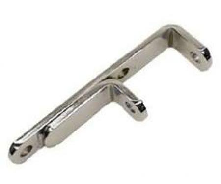 Camaro Alternator Bracket, Small Block, Lower, Chrome, For Cars With Exhaust Headers, 1967-1968