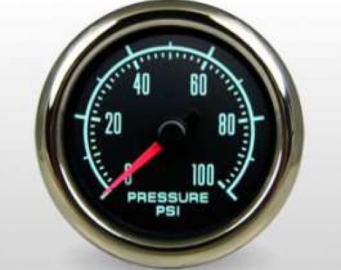 Camaro Oil Pressure Gauge, 2 1/16, Marshall Instruments, Muscle Series, 1967-1969