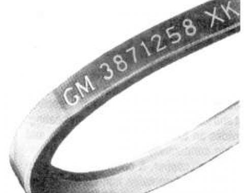 Camaro Alternator Belt, Small Block, For Cars With Automatic Transmission, 63 Amp Alternator & Without Air Conditioning, 1969