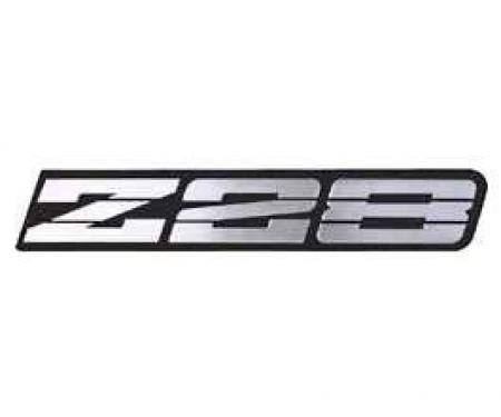 Camaro Rocker Panel Emblem, Z28, Silver, 1991-1992