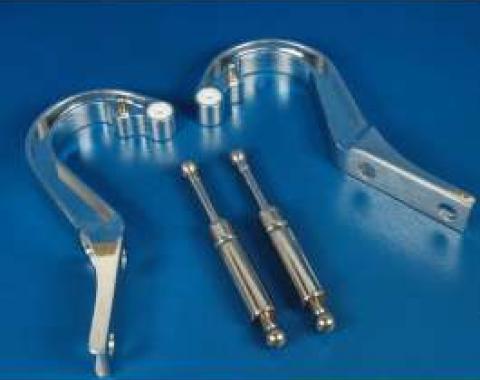Camaro Trunk Hinges, Billet Aluminum, Polished 1967-1969