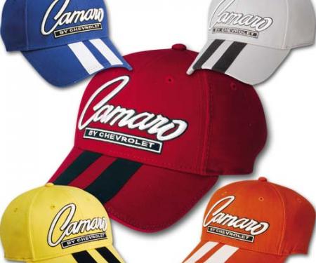 Camaro Cap, Classic Script With Rally Stripes