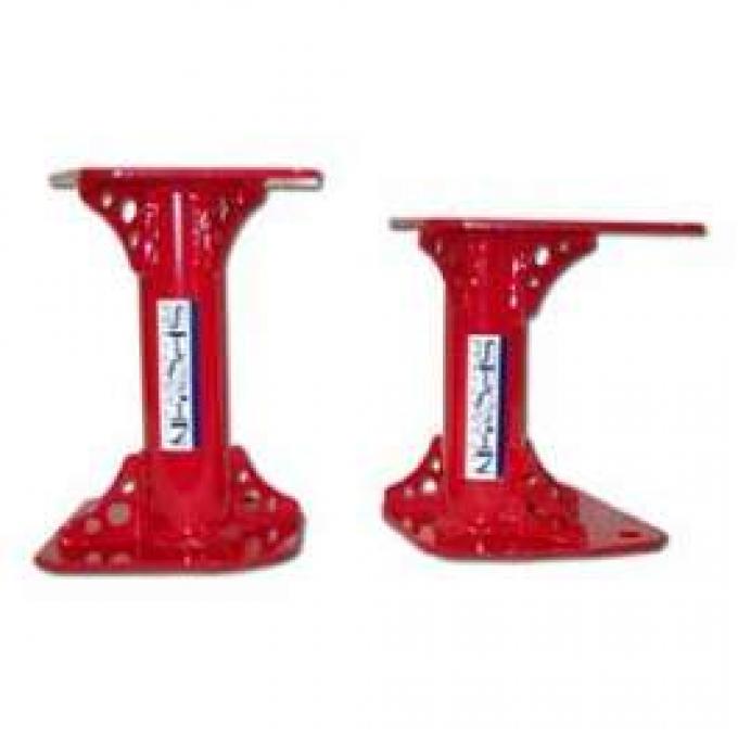 Camaro Solid Motor Mounts, Red, Tubular, 1998-2002