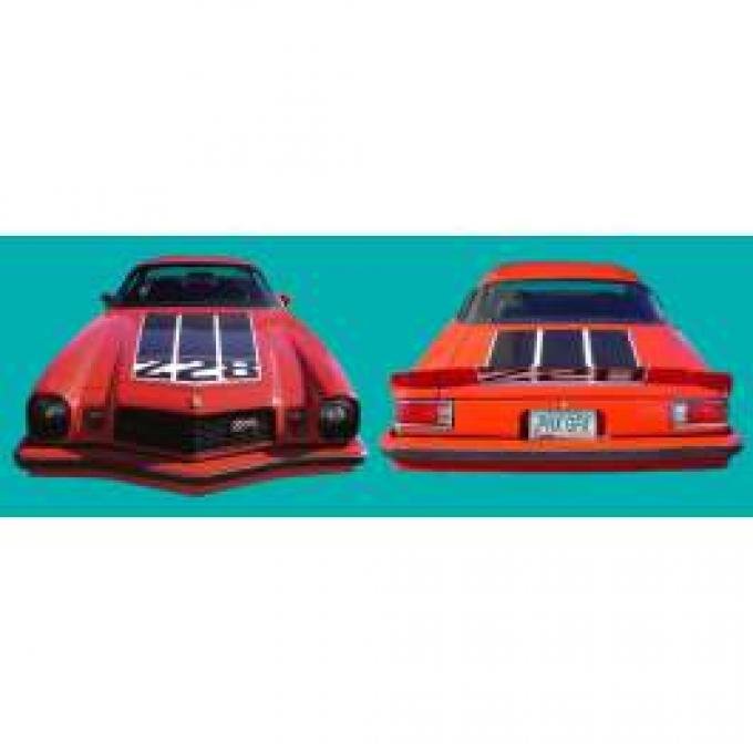 Camaro Hood/Trunk/Spoiler Decal Kit, Z28, Black, 1974