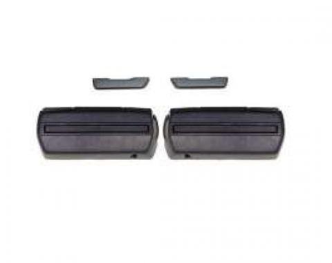 Camaro Armrest Kit, Front, Standard Interior, Black, 1968-1969