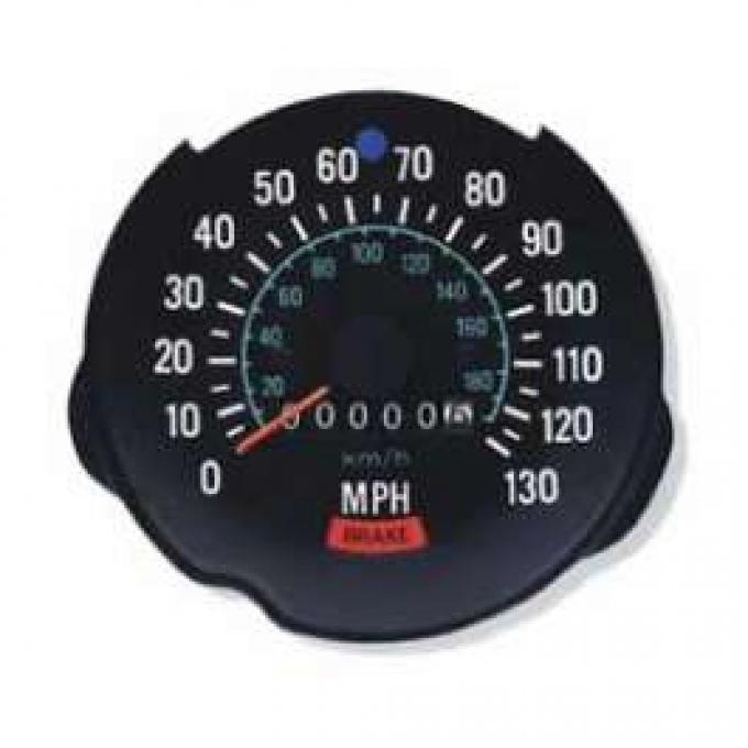 Camaro 130 MPH Speedometer, Without Speed Warning, 1970-1978