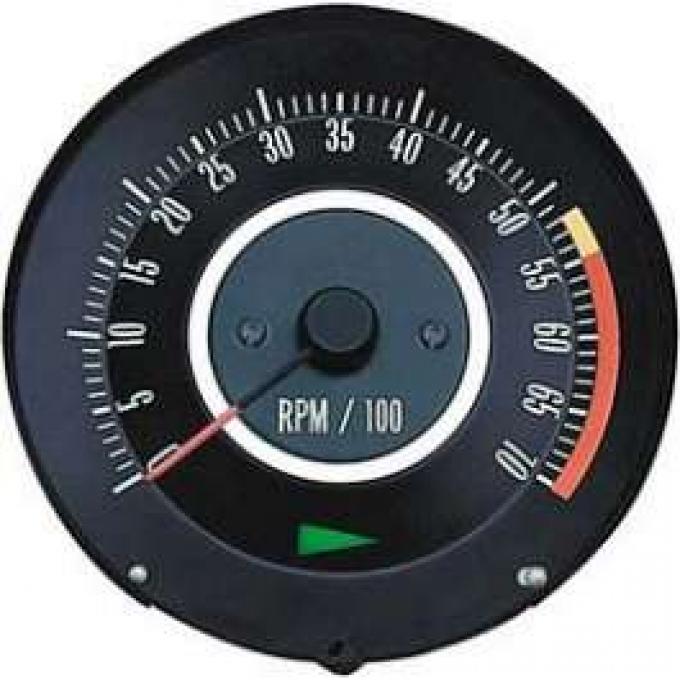 Camaro Tachometer, 5500 RPM Redline, 1967