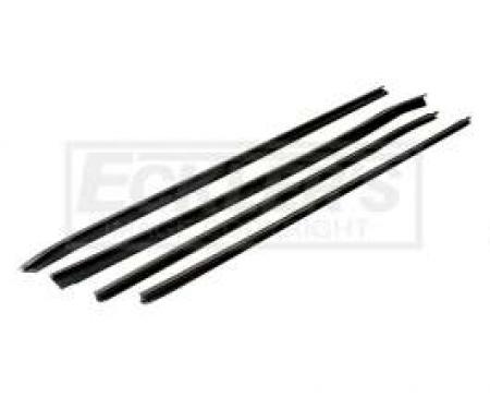 Camaro Four Piece Window Felt Set Round Bead Outer And Flat Inners 1970-1981