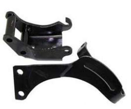 Camaro Power Steering Pump Cradle Bracket & Rear Brace Set,302 & 350ci, 1967-1968