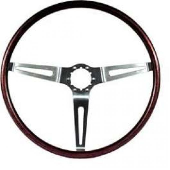 Camaro Deluxe Wood Steering Wheel, Rosewood, 1969