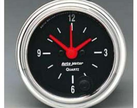 Camaro Clock, Chrome, AutoMeter