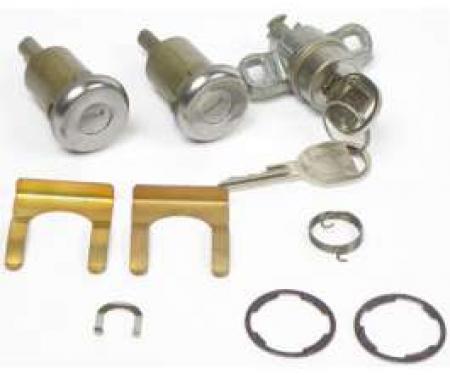 Camaro Trunk & Door Lock Set, Short Doors, 1970-1973