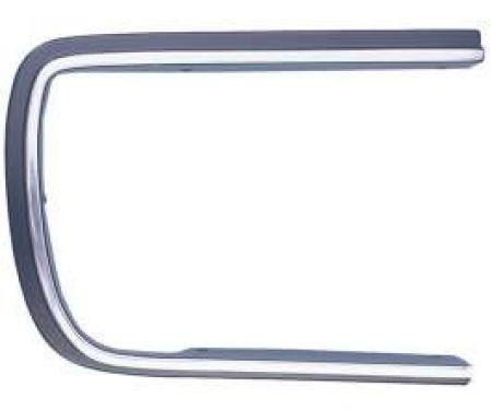 Camaro Headlight Door Molding, Right, Chrome & Black, Rally Sport (RS), 1967-1968