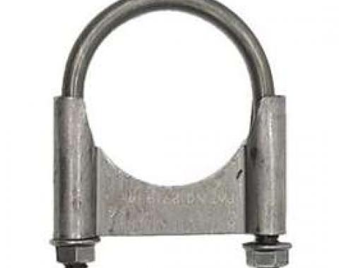 Camaro Exhaust Muffler Clamp, Guillotine Style, Steel, 2-1/4, 1967-1969