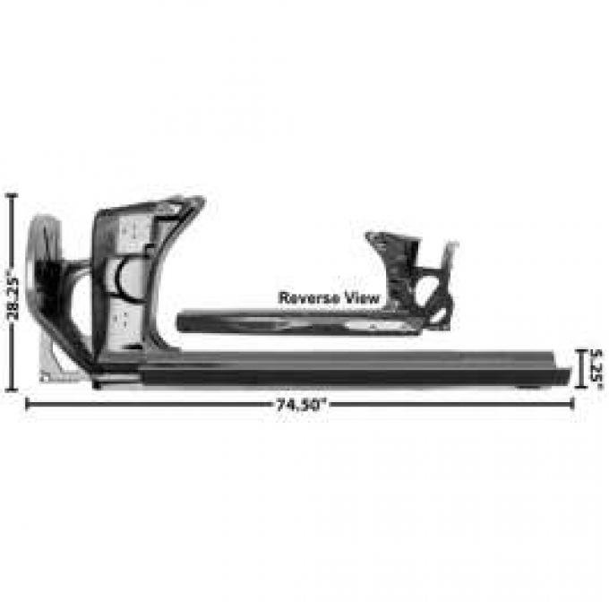 Camaro Full Rocker Panel Assembly, Right, 1970-1973