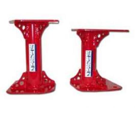 Camaro Solid Motor Mounts, Red, Tubular, 1998-2002