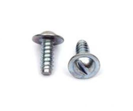 Camaro License Plate Mounting Screws, Flanged, Slotted, Rear, 1967-1969