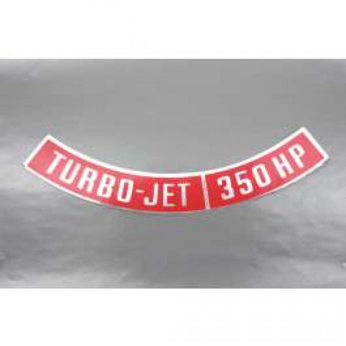 Camaro Air Cleaner Decal, Turbo-Jet 350 HP, 1968-1969