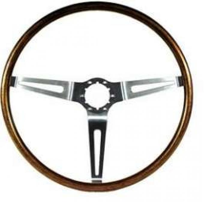 Camaro Deluxe Wood Steering Wheel, Walnut, 1967-1968