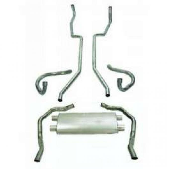 Camaro Dual Exhaust System, Small Block, 2-1/4", 1969