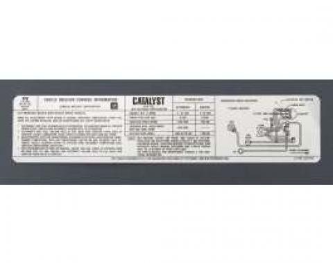 Camaro Emission Decal, Automatic Or Manual Transmission, 305ci 2-Barrel Carb, 1979