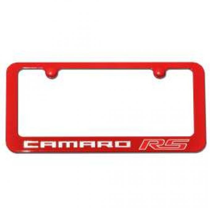 Camaro RS Painted Rear License Plate Frame, Aqua Blue