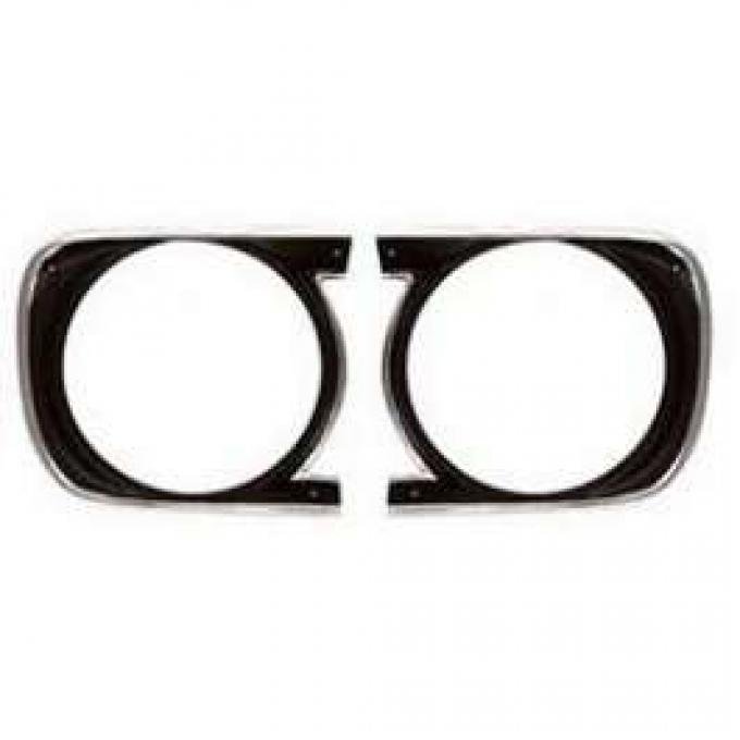 Camaro Headlight Bezels, For Cars With Standard Trim (Non-Rally Sport), Left & Right, 1968