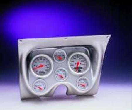 Camaro Instrument Cluster Panel, Brushed Aluminum Finish, With Ultra-Lite Series AutoMeter Gauges, 1967-1968