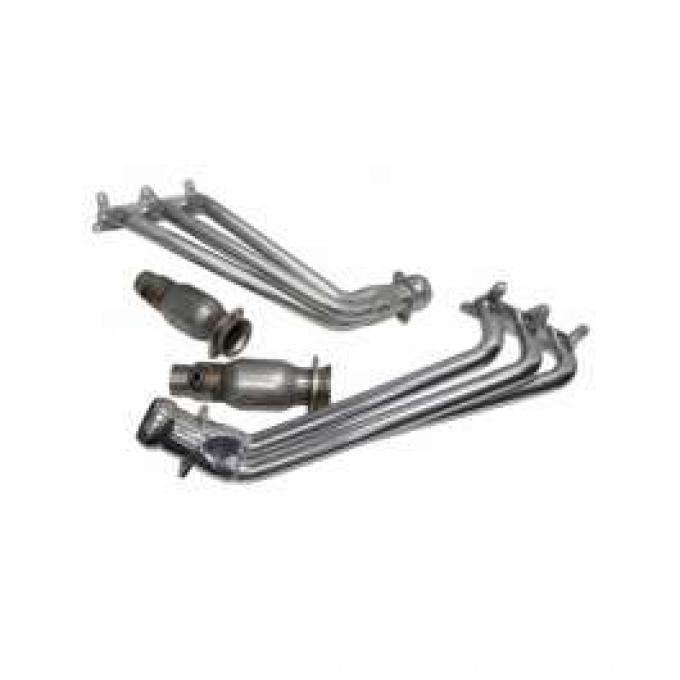 Camaro V6 BBK 1-5/8 Full-Length Polished Ceramic Headers With High-Flow Cats, 2010-2011