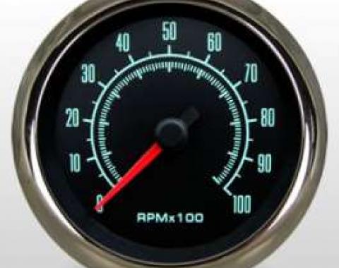 Camaro Tachometer, 3 3/8, 10,000 RPM, Marshall Instruments, Muscle Series