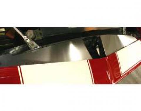 Camaro Core Support Filler Panel, 2 Piece, Polished Aluminum, 1967-1969