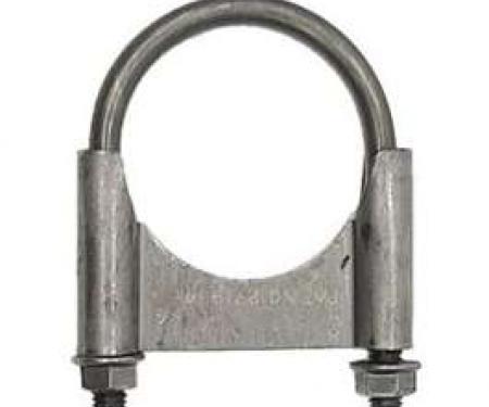 Camaro Exhaust Muffler Clamp, Guillotine Style, Steel, 2-1/4, 1967-1969