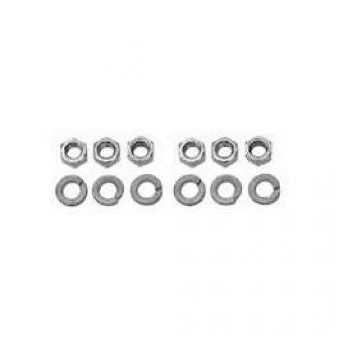 Camaro Parking Brake Equalizer Nuts, Stainless Steel, 1967-1969