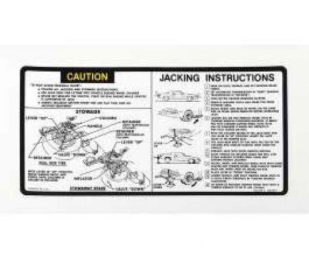 Camaro Jacking Instructions Decal, 1980