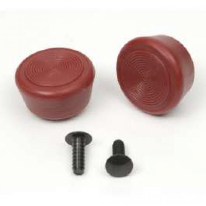 Camaro Window Crank Handle Knobs, Door Or Quarter, Red, 1968