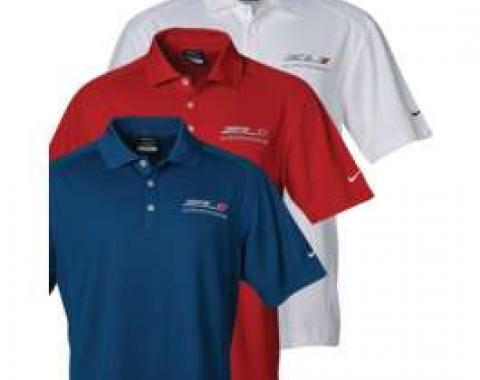 Camaro Polo Shirt, Men's, Nike Dri-Fit, Camaro ZL1 Emblem, Red