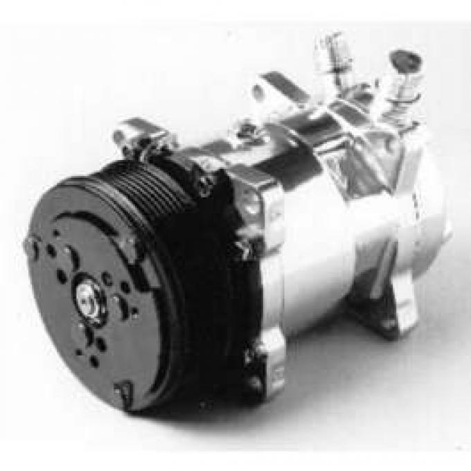 Camaro Air Conditioning Compressor, Chrome, Sanden 508/134A, 1967-1981