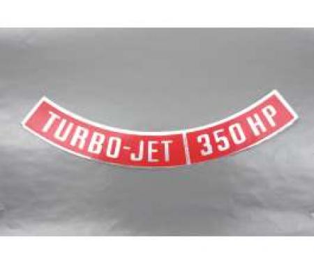 Camaro Air Cleaner Decal, Turbo-Jet 350 HP, 1968-1969