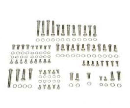 Camaro Engine Bolt Kit, Small Block, Stainless Steel, For Cars With Stock Exhaust Manifolds, 1967-1969