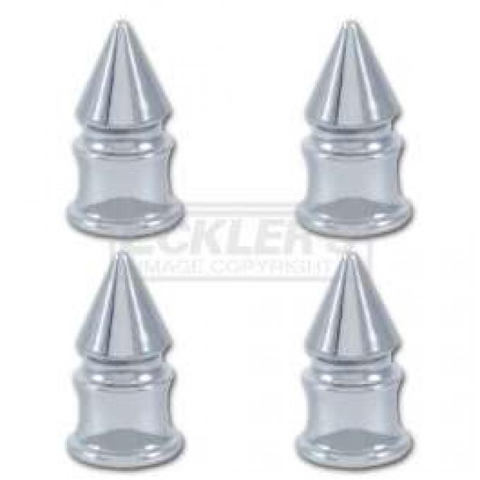 Camaro Valve Stem Caps, Chrome Spike, 1967-2014