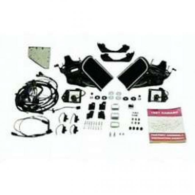 Camaro Rally Sport (RS) Headlight Door System Kit, 6 Cylinder, For Cars With Warning Lights, 1967