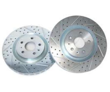 Camaro Rotor, Baer Sport, Slotted, Crossdrilled, Zinc Plated , Front, SS Model, 2010-2013