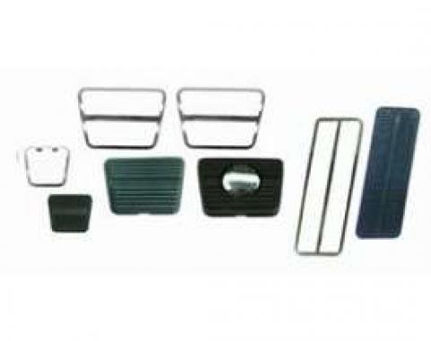 Camaro Pedal Pad Kit, For Cars With Disc Brakes & Manual Transmission, With 3 Clutch Pedal 1969-1972