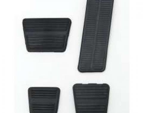 Camaro Pedal Pad Kit, Gas, Brake, Parking Brake & Clutch, For Cars With Manual Transmission & Disc Brakes, 1972-1981