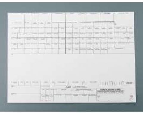 Camaro New Vehicle Factory Build Sheet, 1970