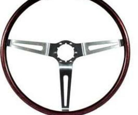 Camaro Deluxe Wood Steering Wheel, Rosewood, 1969